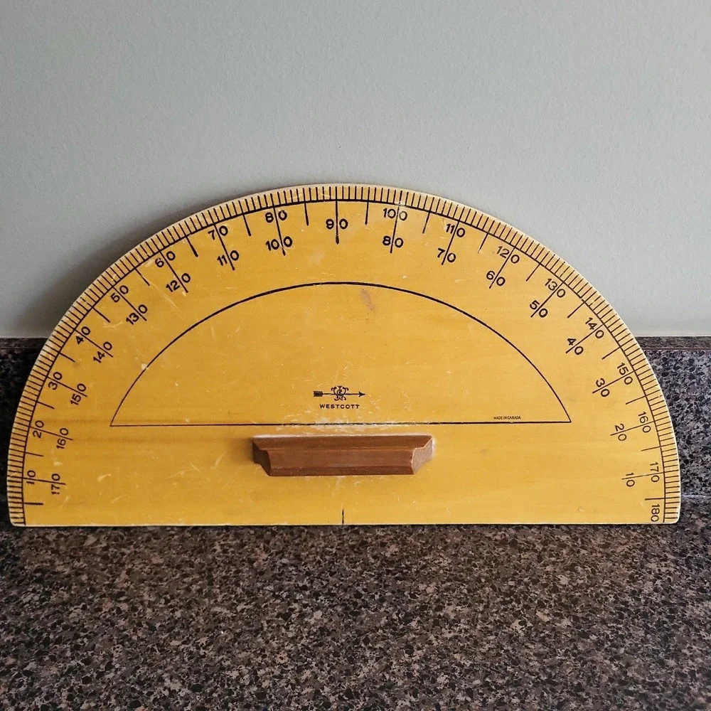 Vintage Westcott Large Classroom‎ Demonstration Protractor Teacher Math Geometry